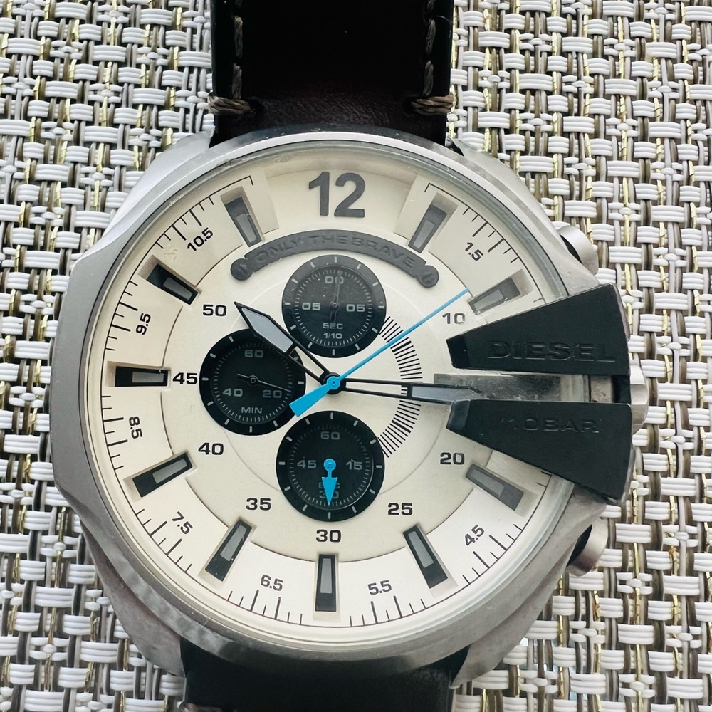 Diesel Silver and Black Chronograph Watch